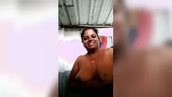 Curvy South Indian Aunty Exposing Her Massive Tits On Camera