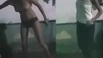 Skinny Young Desi Babe Soaping Up Her Naked Body In Village Bath