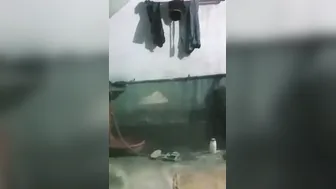 Skinny Young Desi Babe Soaping Up Her Naked Body In Village Bath