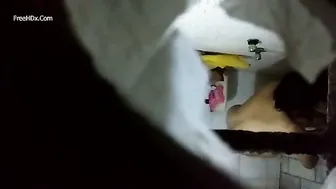 Chubby Indian Aunty Caught Bathing Naked In The Bathroom On Tape