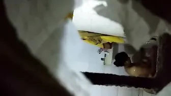 Chubby Indian Aunty Caught Bathing Naked In The Bathroom On Tape