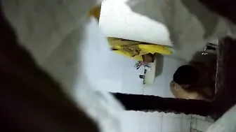 Chubby Indian Aunty Caught Bathing Naked In The Bathroom On Tape