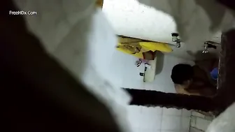 Chubby Indian Aunty Caught Bathing Naked In The Bathroom On Tape