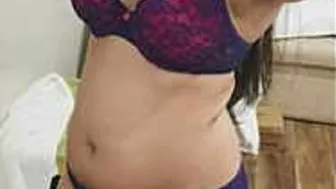 Indian Gf Getting Her Hair Ready Wearing Bikini Before Rough Fuck