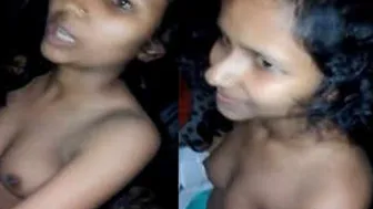 Young Indian Teen Getting Her Natural Boobs Exposed And Squeezed