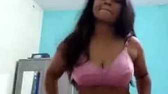 Indian Gf Getting Naked Teasing On Video Call Making Him Horny