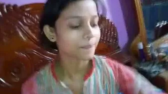 Boyfriend Spreading His Cute Desi Gf Pussy Checking It Up Close