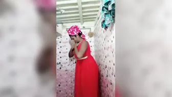 Watching Her Bathe And Dress Through The Bathroom Window