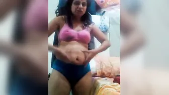 Horny Bhabhi Stripping Naked Dancing For Camera Late At Night