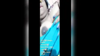Cute Desi Babe Teasing With Her Soft Boobs During Late Night Live