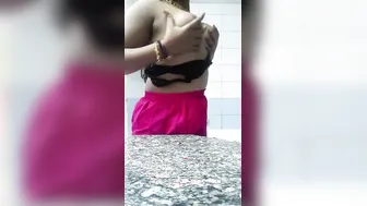 Desi Wife Doing Slow Striptease And Removing Her Saree For Me