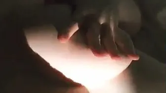 My GF Squeezing Her Big Soft Boobs On Camera For Me