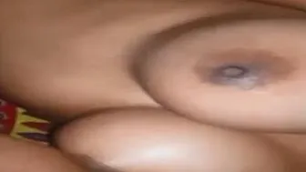 Mallu Babe Squeezing Her Big Soft Tits For Me