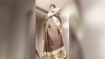Desi Wife Changing Clothes Caught On My Phone Camera