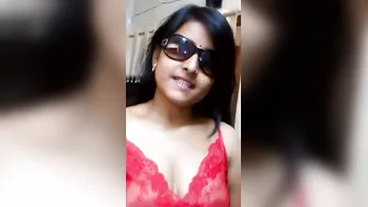 Smoking Aunty Playing With Her Own Boobs Squeezing Them Tight
