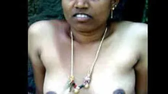 Desi Aunty Stripping Outside In The Open Flashing Everything