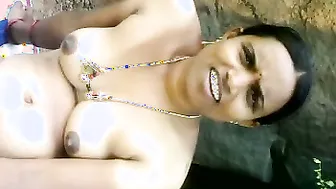Desi Aunty Stripping Outside In The Open Flashing Everything