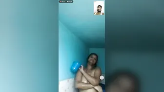 Indian GF Nisha Bathing Naked On Video Call For Lover