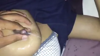 Lactating Wife Squirting Milk From Her Boobs While Hubby Plays