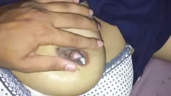 Lactating Wife Squirting Milk From Her Boobs While Hubby Plays