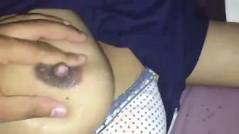 Lactating Wife Squirting Milk From Her Boobs While Hubby Plays