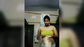 My Indian Gf Showing Me Her Tits Before I Come Over To Fuck Her