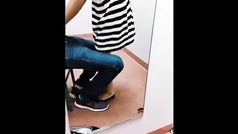 Punjabi Wife Sucking Hubby In Changing Room Before Shopping