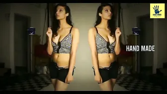 Amateur Model Stripping Seminude During Hot Private Photoshoot