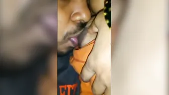 Biting And Sucking On My Wife's Dark Nipples Until She Moans