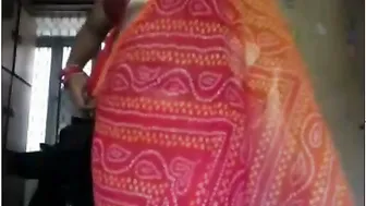 Punjabi Aunty Teasing Removing Her Saree Bra Panty Going Nude