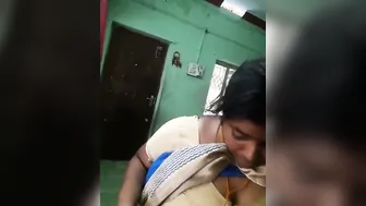 Tamil Aunty With Huge Tits Caught Right After Getting Fucked