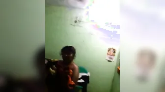Tamil Aunty With Huge Tits Caught Right After Getting Fucked