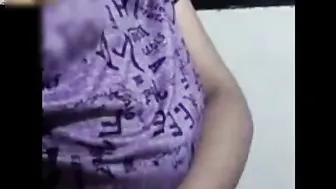 Desi Babe Flaunting Massive Tits With Rock Hard Erect Nipples