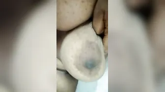 Married Wife Showing Off Her Milky Big Boobs In Bedroom Alone