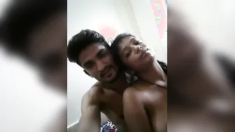 Desi Babe Kissing Boyfriend Topless Getting Hot In Bedroom