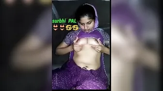 Horny Housewife Playing With Her Natural Tits In Bathroom