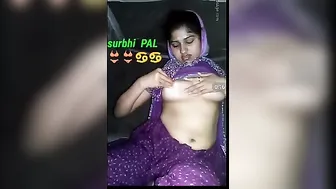 Horny Housewife Playing With Her Natural Tits In Bathroom