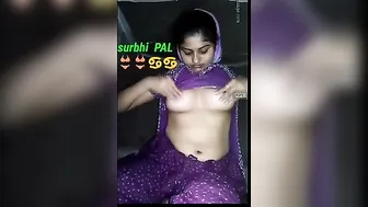 Horny Housewife Playing With Her Natural Tits In Bathroom