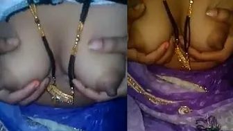 Village Wife Showing Off Tits Giving Hubby A Handjob At Home