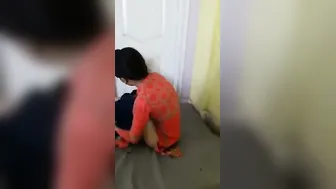Catching My Shy GF Getting Dressed In Tight Jeans