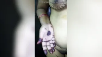 Sexy Indian Wife Completely Naked Showing Her Body Off At Home