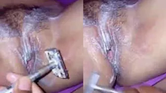 Shaving My Wife Smooth Then Fingering Her Pussy Before Fucking Her