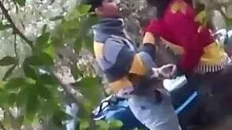 Desi Lovers Getting Frisky Outdoors Kissing And Touching Wild