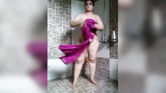 Desi GF Taking Hot Morning Shower All Wet And Soapy