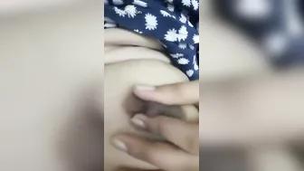 Young Babe Pulling Top Down Exposing Round Tits For Camera