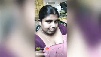 Desi Aunty Teasing With Her Cleavage And Tight Blouse On Camera