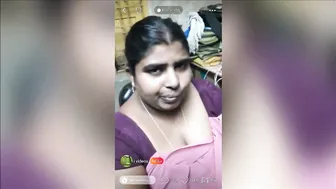 Desi Aunty Teasing With Her Cleavage And Tight Blouse On Camera