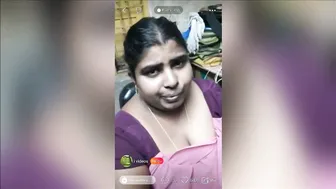 Desi Aunty Teasing With Her Cleavage And Tight Blouse On Camera