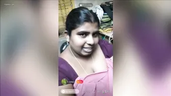 Desi Aunty Teasing With Her Cleavage And Tight Blouse On Camera