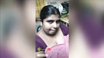 Desi Aunty Teasing With Her Cleavage And Tight Blouse On Camera